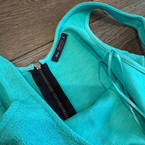 Bershka Turquoise Knit Tank Dress - Picture 7 of 16